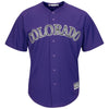 Image of Charlie Blackmon Colorado Rockies Majestic Alternate Official Cool Base Replica Player Jersey - Purple