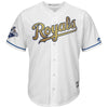 Image of Lorenzo Cain Kansas City Royals Majestic World Series Champions Gold Program Cool Base Player Jersey - White