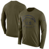 Image of Los Angeles Chargers Men's Long Sleeve Olive Salute to Service Sideline Legend Performance 2018/2019