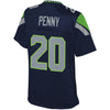 Image of Rashaad Penny Seattle Seahawks Pro Line Women's Player Jersey – College Navy 2018/2019