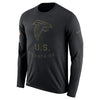 Image of Atlanta Falcons Men's Long Sleeve Black Salute to Service Sideline Legend Performance 2018/2019