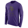 Image of Minnesota Vikings Men's Long Sleeve Purple Salute to Service Sideline Legend Performance 2018/2019