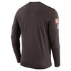 Image of Cleveland Browns Men's Long Sleeve Brown Salute to Service Sideline Legend Performance 2018/2019