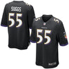 Image of Terrell Suggs Baltimore Ravens Game Jersey - Black 2018/2019