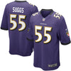 Image of Terrell Suggs Baltimore Ravens Game Jersey - Purple 2018/2019
