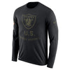 Image of Oakland Raiders Men's Long Sleeve Black Salute to Service Sideline Legend Performance 2018/2019