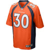 Image of Phillip Lindsay Denver Broncos Player Game Jersey Orange