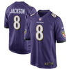 Image of Lamar Jackson Baltimore Ravens Draft First Round Pick #2 Game Jersey – Purple 2018/2019