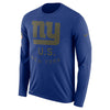 Image of New York Giants Men's Long Sleeve Royal Salute to Service Sideline Legend Performance 2018/2019