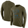 Image of Detroit Lions Men's Long Sleeve Olive Salute to Service Sideline Legend Performance 2018/2019