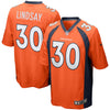 Image of Phillip Lindsay Denver Broncos Player Game Jersey Orange