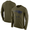 Image of New England Patriots Men's Long Sleeve Olive Salute to Service Sideline Legend Performance 2018/2019