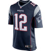 Image of Tom Brady New England Patriots Game Jersey - Navy Blue/Silver 2018/2019
