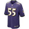 Image of Terrell Suggs Baltimore Ravens Game Jersey - Purple 2018/2019