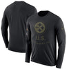 Image of Pittsburgh Steelers Men's Long Sleeve Black Salute to Service Sideline Legend Performance 2018/2019