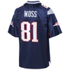 Image of Randy Moss New England Patriots Pro Line Retired Player Jersey – Navy 2018/2019