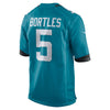 Image of Blake Bortles Jacksonville Jaguars New 2018 Game Jersey Teal