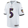 Image of Joe Flacco Baltimore Ravens Limited Jersey - White with all White Collar 2018/2019
