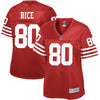 Image of Jerry Rice San Francisco 49ers Pro Line Women's Retired Player Jersey – Red 2018/2019