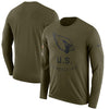 Image of Arizona Cardinals Men's Long Sleeve Olive Salute to Service Sideline Legend Performance 2018/2019