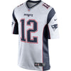 Image of Tom Brady New England Patriots Game Jersey - White/Navy Blue 2018/2019