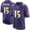 Image of Michael Crabtree Baltimore Ravens Game Jersey – Purple 2018/2019