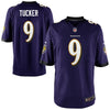 Image of Justin Tucker Baltimore Ravens Game Jersey - Purple 2018/2019