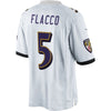 Image of Joe Flacco Baltimore Ravens Limited Jersey - White with all White Collar 2018/2019