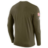 Image of Dallas Cowboys Men's Long Sleeve Olive Salute to Service Sideline Legend Performance 2018/2019