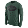 Image of New York Jets Men's Long Sleeve Green Salute to Service Sideline Legend Performance 2018/2019