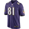 Image of Hayden Hurst Baltimore Ravens Draft First Round Pick Game Jersey – Purple 2018/2019