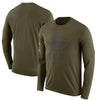 Image of Green Bay Packers Men's Long Sleeve Olive Salute to Service Sideline Legend Performance 2018/2019