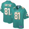 Image of Durham Smythe Miami Dolphins Pro Line Player Jersey – Aqua 2018/2019