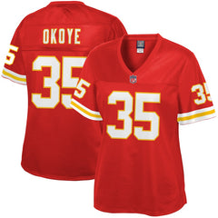 Christian Okoye Kansas City Chiefs NFL Pro Line Women's Retired Player Jersey  Red