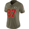 Image of Travis Kelce Kansas City Chiefs Women's Salute to Service Limited Jersey - Olive