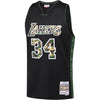 Image of Shaquille O'Neal Los Angeles Lakers Mitchell & Ness Straight Fire Camo Swingman Jersey – Black