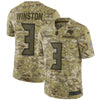 Image of Jameis Winston Tampa Bay Buccaneers Salute to Service Limited Jersey – Camo 2018/2019