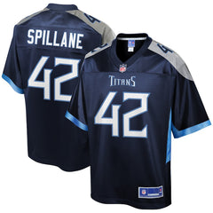 Robert Spillane Tennessee Titans Pro Line Team Player Jersey – Navy 2018/2019