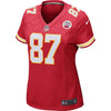 Image of Travis Kelce Kansas City Chiefs Women's Game Jersey - Red