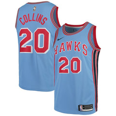 John Collins Atlanta Hawks Hardwood Classics Swingman Jersey – Blue