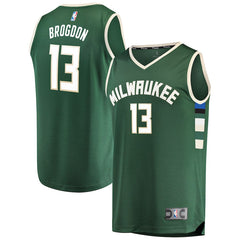 Malcolm Brogdon Milwaukee Bucks Branded Fast Break Road Player Jersey Green - Icon Edition