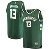 Image of Malcolm Brogdon Milwaukee Bucks Branded Fast Break Road Player Jersey Green - Icon Edition