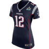 Image of Tom Brady New England Patriots Women's Navy Super Bowl LII Bound Game Jersey 2019