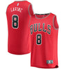 Image of Zach LaVine Chicago Bulls Branded Fast Break Jersey Red - Icon Edition