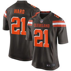 Denzel Ward Cleveland Browns Draft First Round Pick #2 Game Jersey – Brown 2018/2019