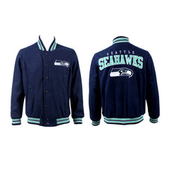 Seattle Seahawks Navy Bomber Hoodie 2018 - 2019