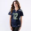 Image of 12s Seattle Seahawks Women's Game Jersey - College Navy 2018/2019