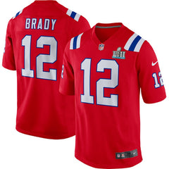 Tom Brady New England Patriots Red Super Bowl LII Bound Game Jersey 2019