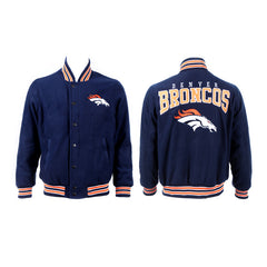 Denver Broncos Navy Bomber Hoodie 2018 - 2019