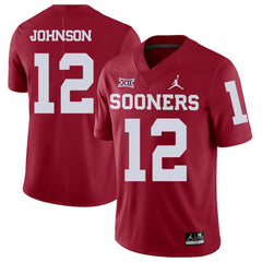 Will Johnson 12 Red Oklahoma Sooners Jersey 2018 - 2019